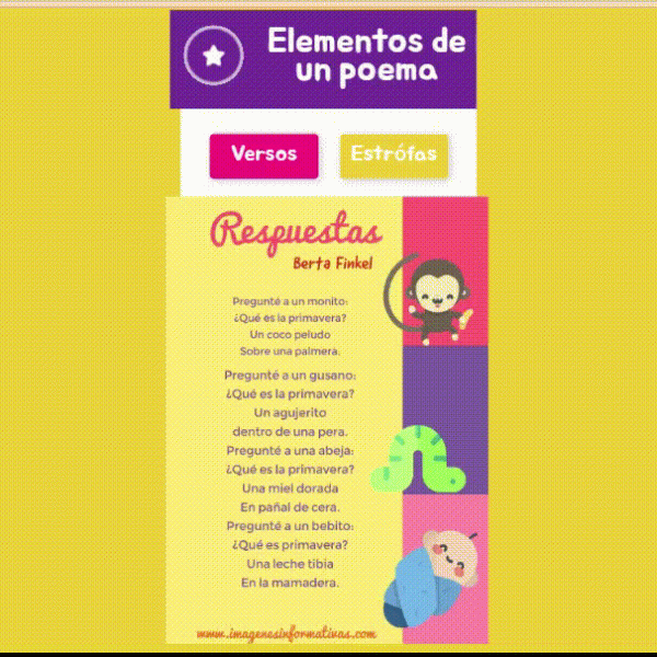 Elementos de un poema: Versos y estrofas.