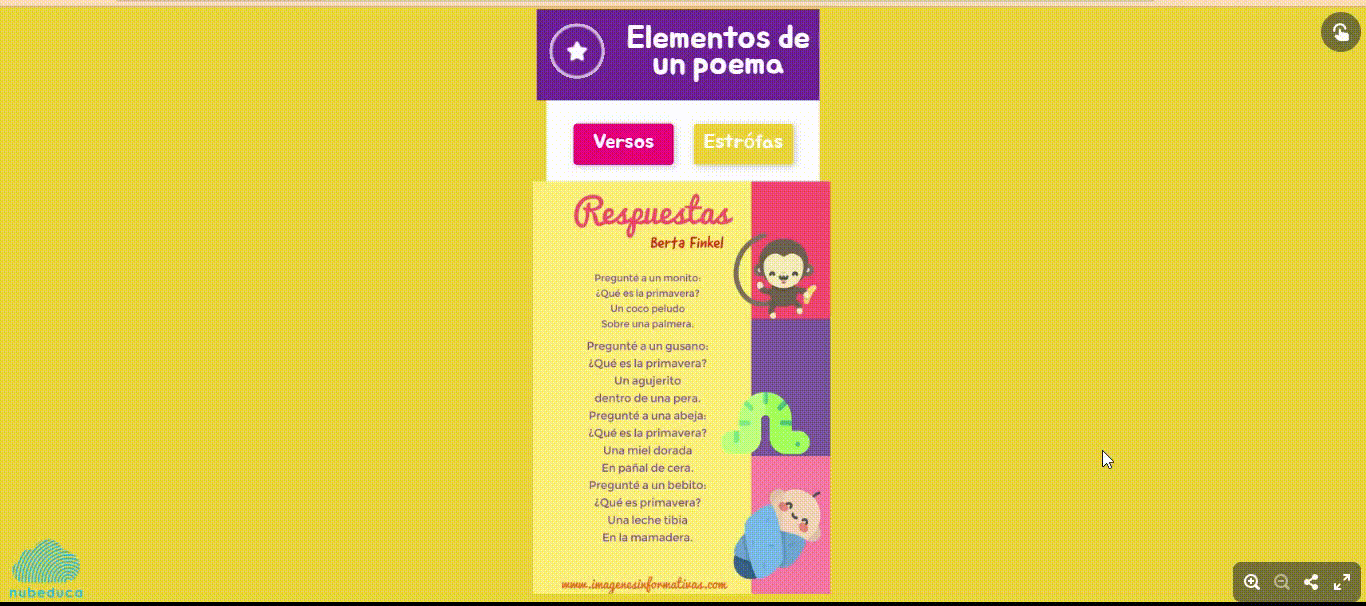 Elementos de un poema: Versos y estrofas.