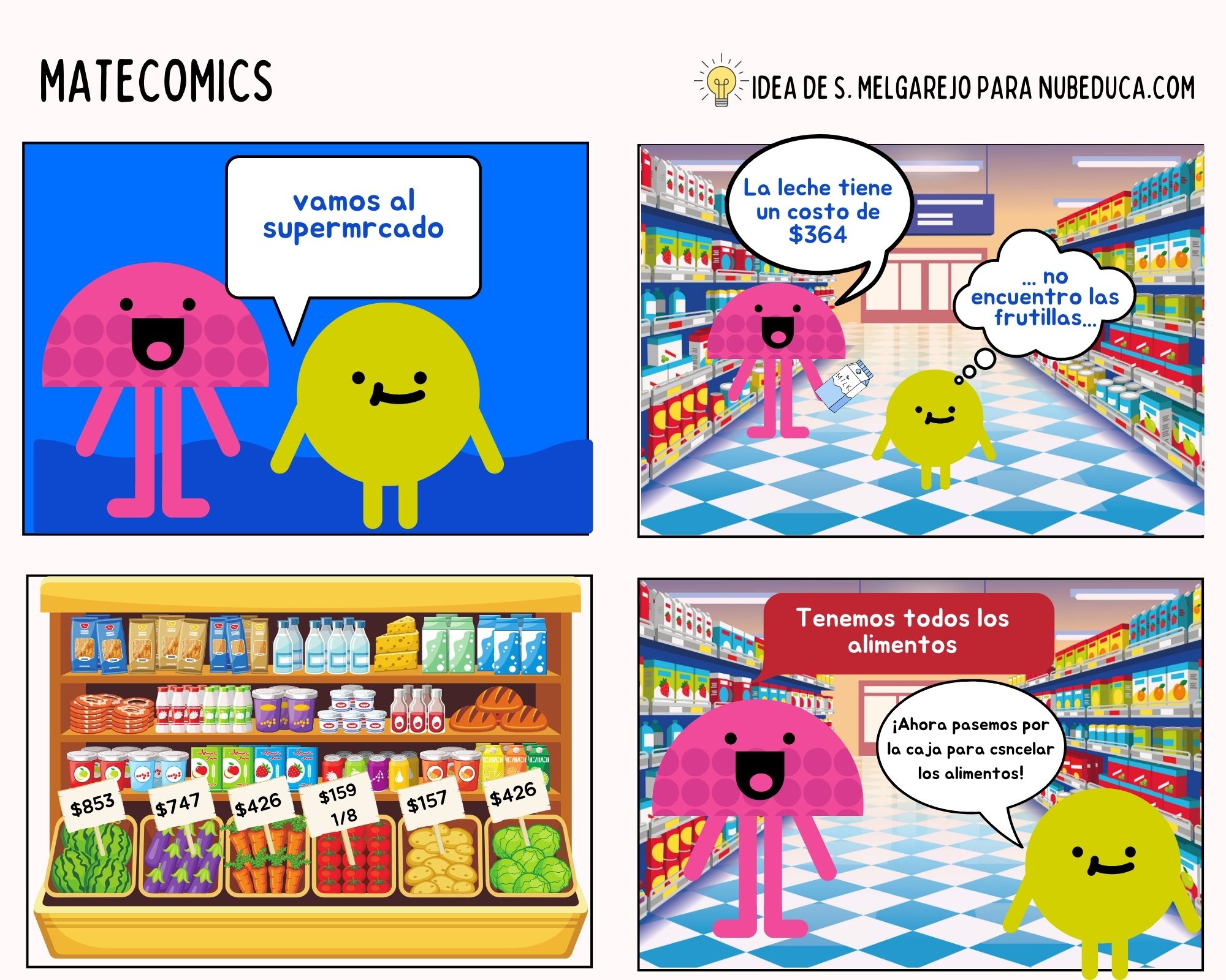 Matecómics Adiciones y sustracciones en problemas matemáticos